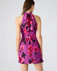 LARA MINI DRESS ROSETTE PINK
