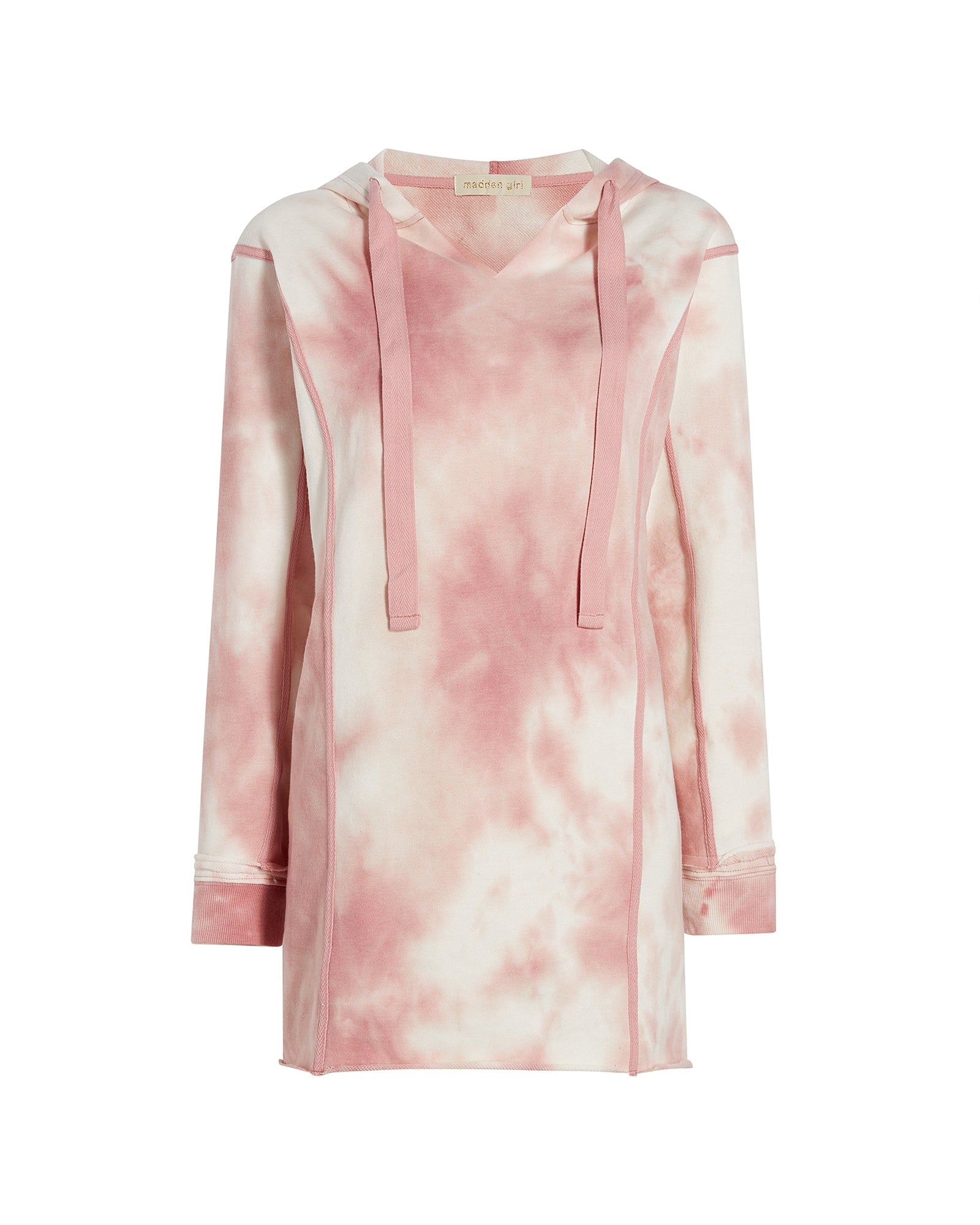 HOODIE TIE-DYE MINI DRESS BLUSH - SM REBOOTED