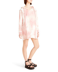 HOODIE TIE-DYE MINI DRESS BLUSH - SM REBOOTED