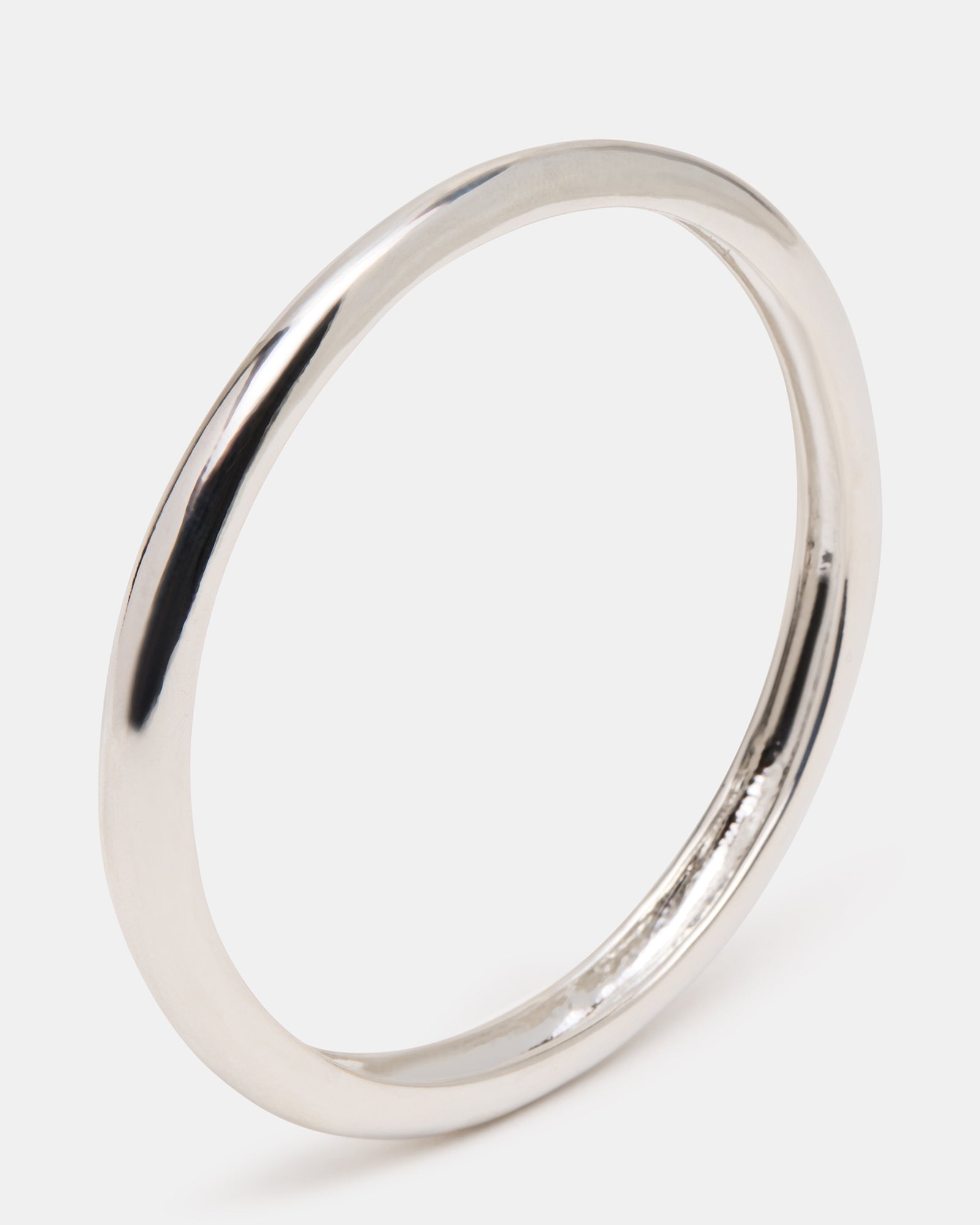 SKINNY BANGLE BAND BRACELET SILVER