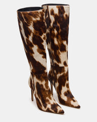 NITRO BROWN COW PRINT WIDE CALF - SM REBOOTED